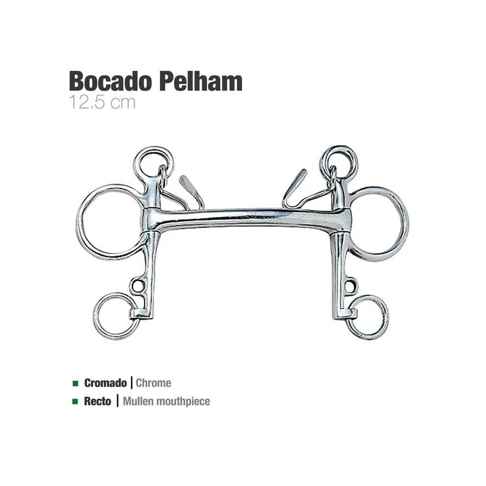 Bocado pelham recto eco. inox 25004 12.5cm