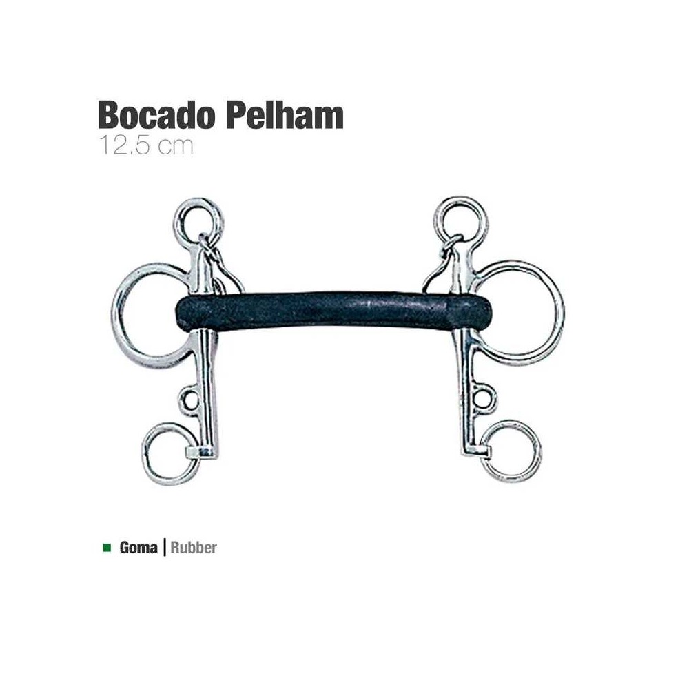 Bocado pelham goma inox eco. l47-20-24 12.5cm