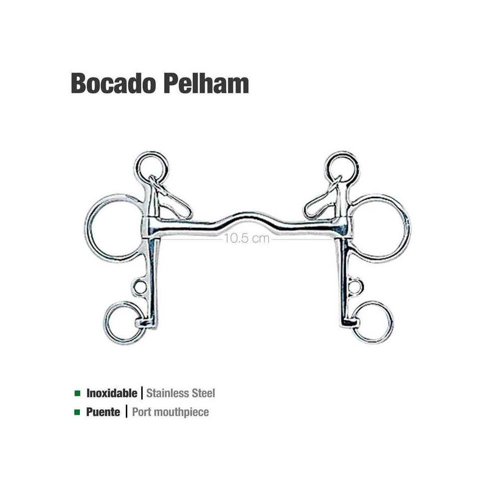 Bocado pelham puente inox 21250c