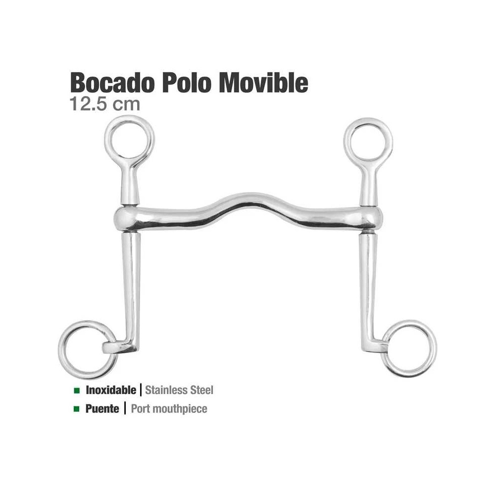 Bocado polo movible inox económico