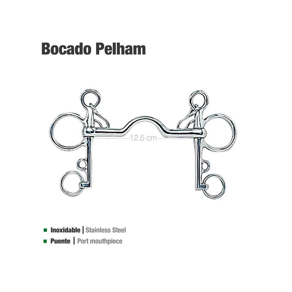 Bocado pelham puente inox 2125071