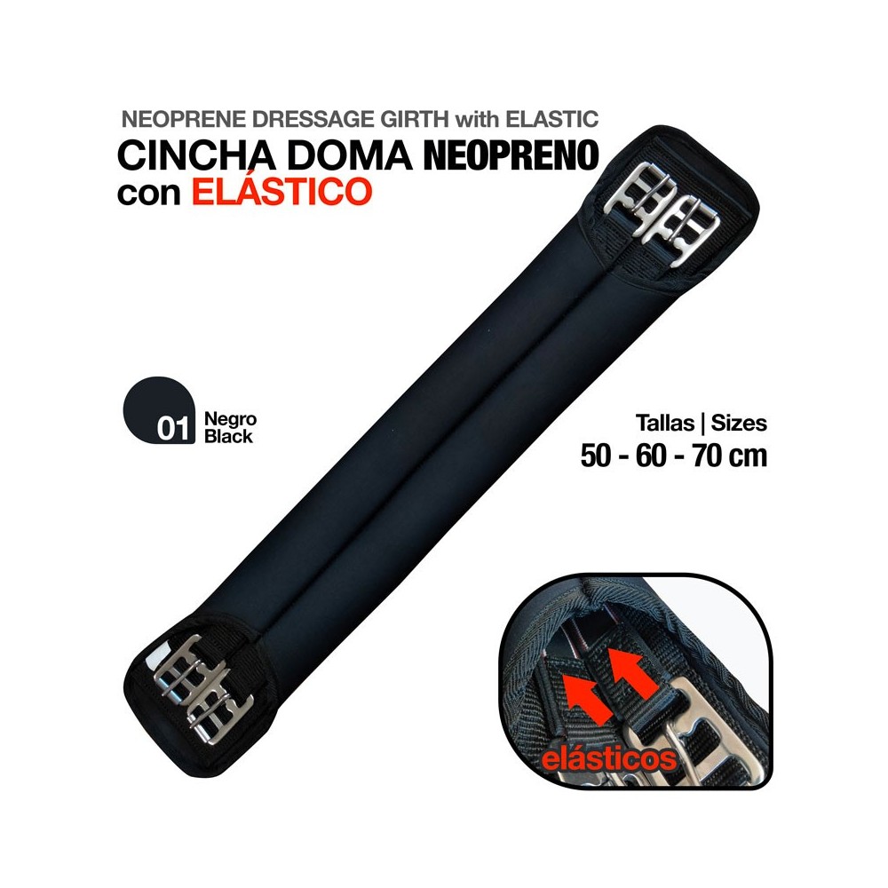 Cincha doma neopreno con elástico 1876