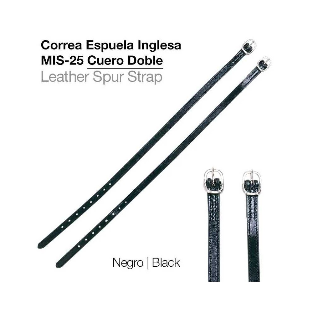 Correa espuela inglesa mis-25 cuero doble