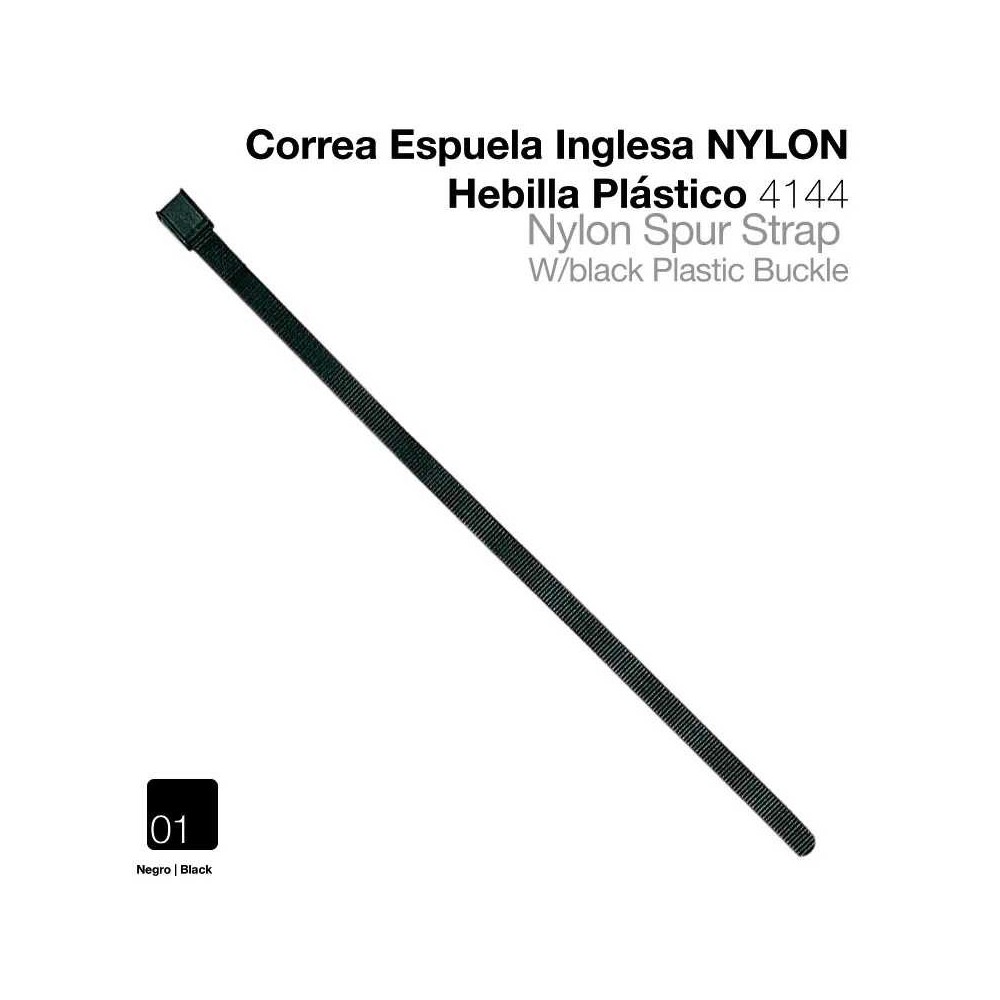 Correa espuela inglesa nylon hebilla plástico 4144