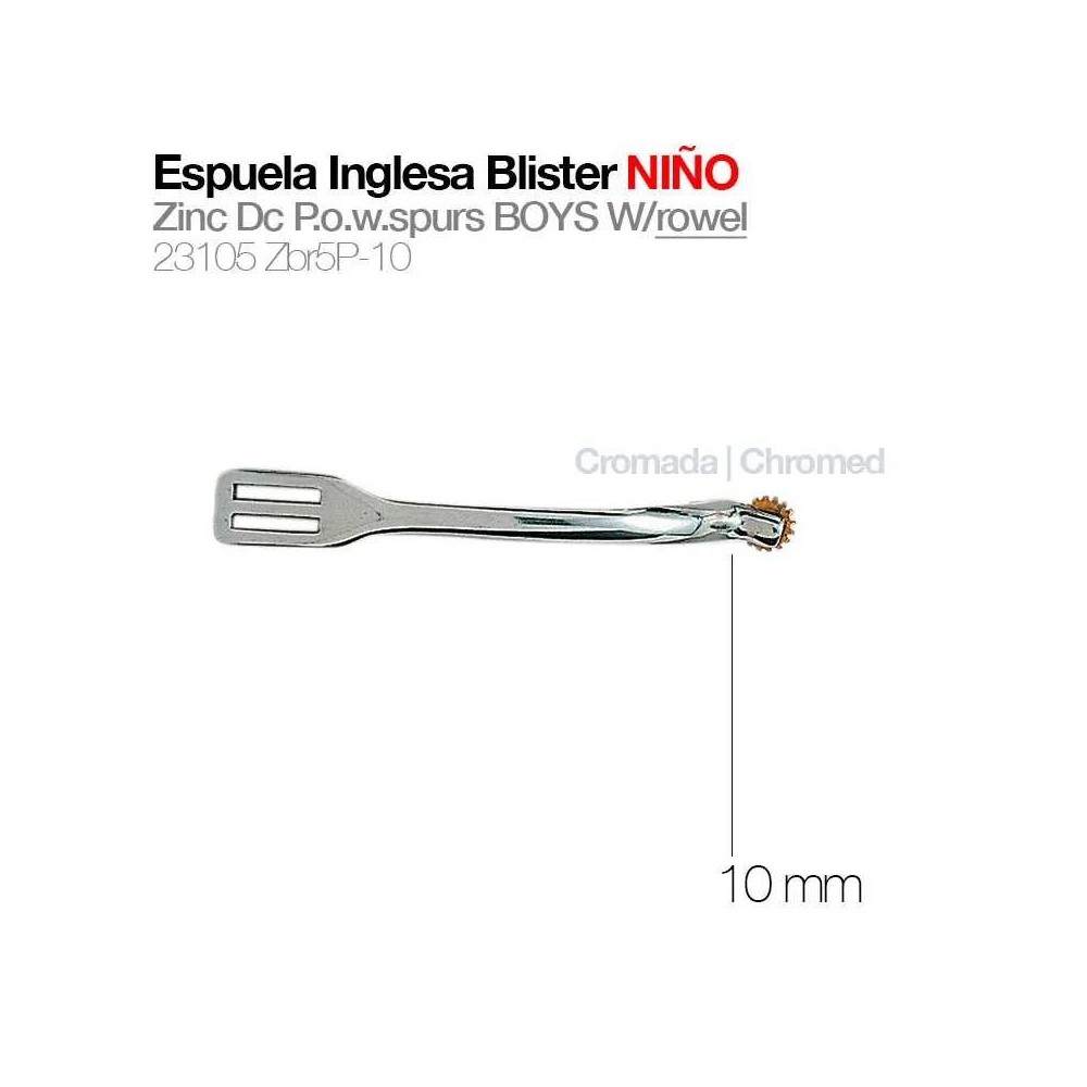 Espuela inglesa blister niño 23105-zbr5p-10