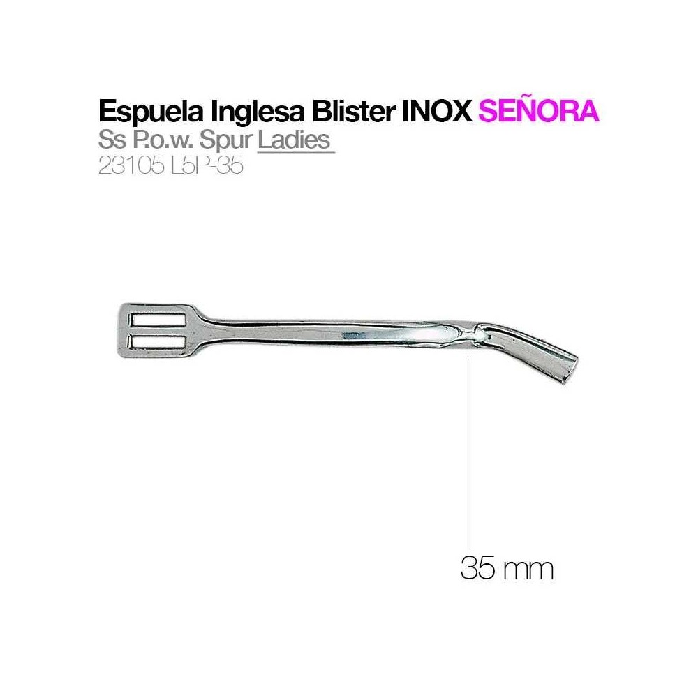 Espuela inglesa blister inox señora 23105l5p-35