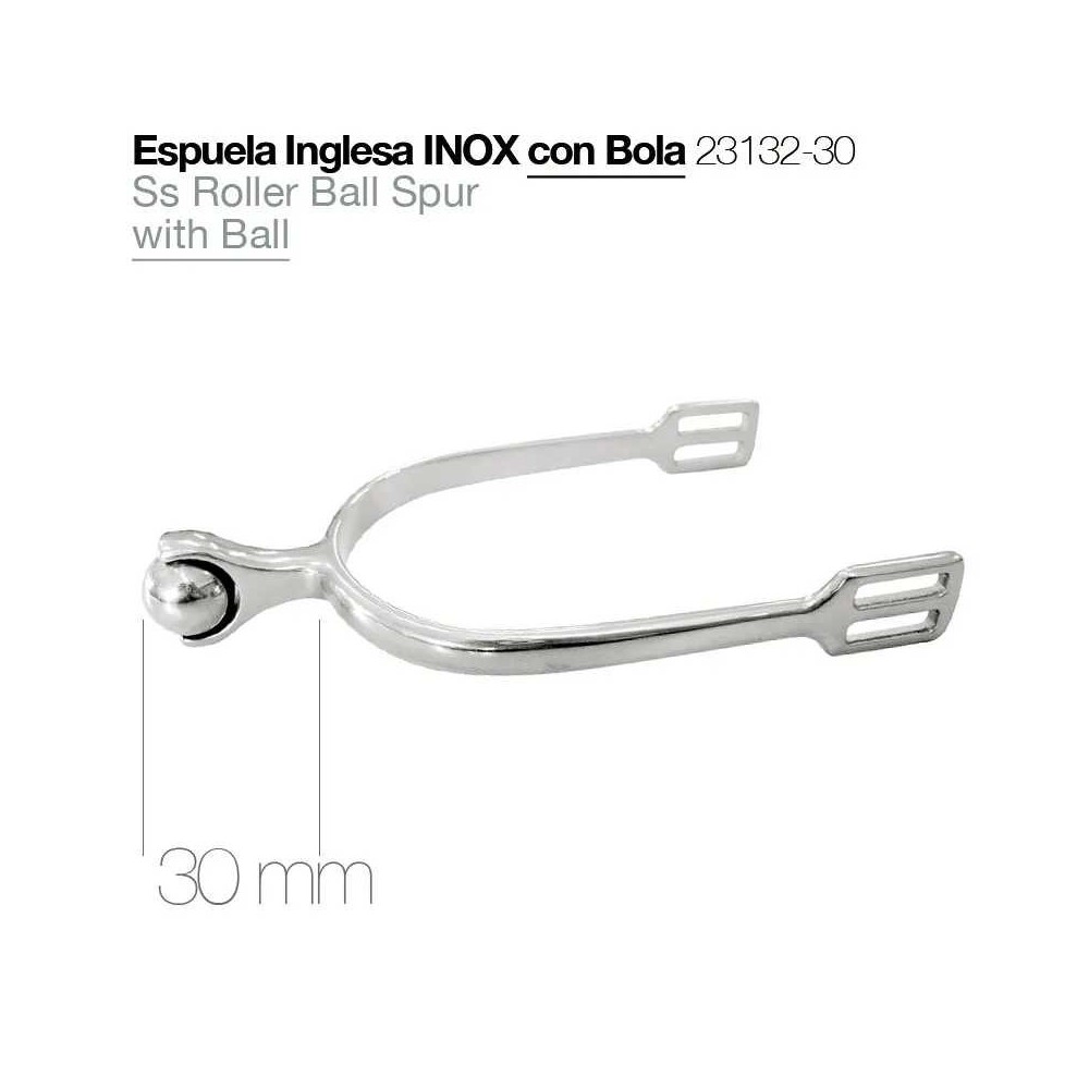 Espuela inglesa inox con bola 23132-30