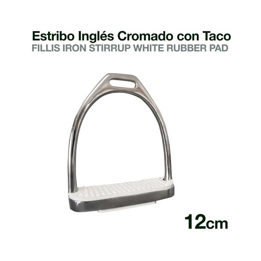 Estribo inglés inox con taco a01-14k 12cm