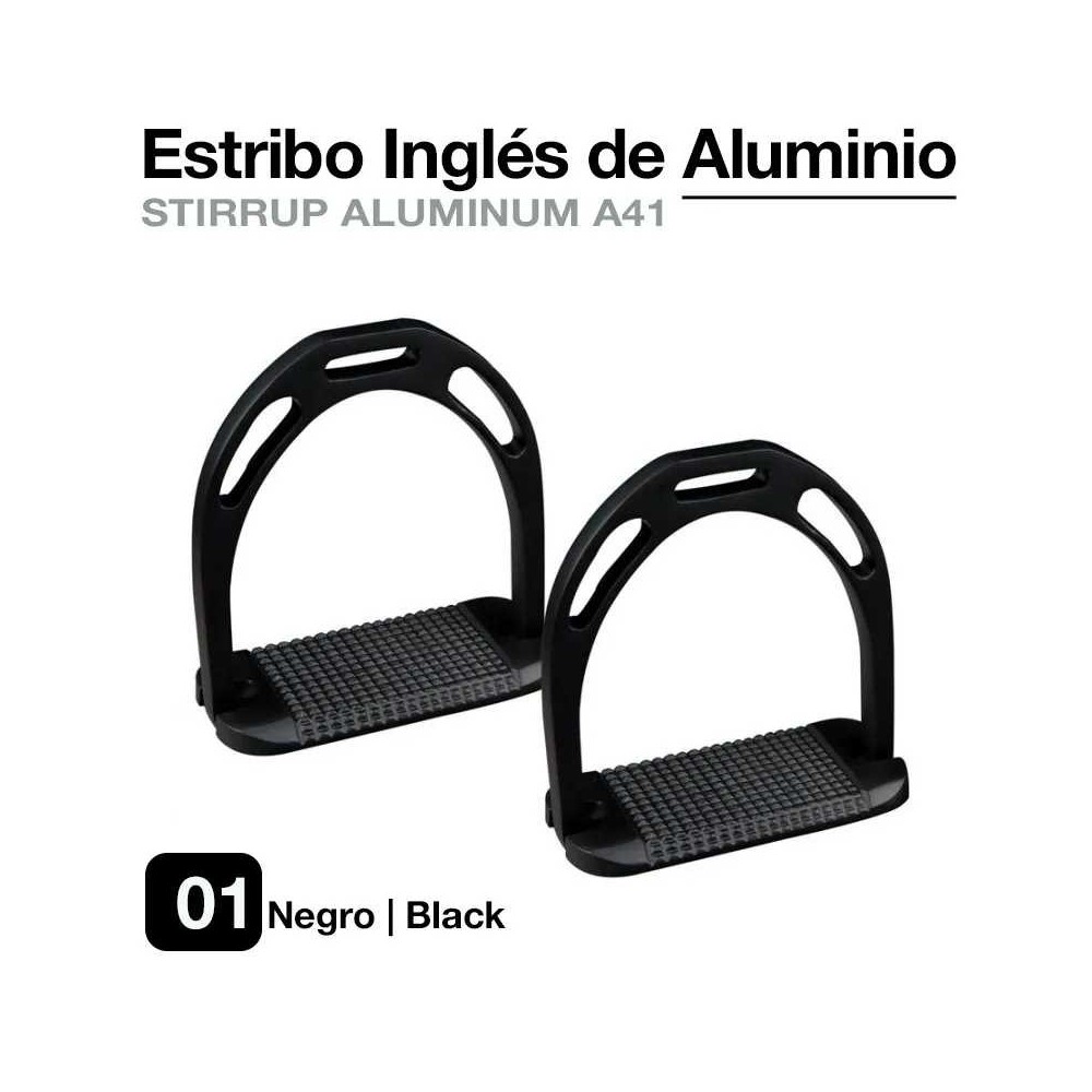 Estribo inglés aluminio zaldi negro