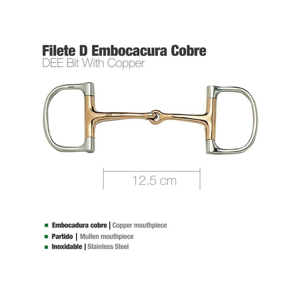 Filete d inox embocadura cobre 21576