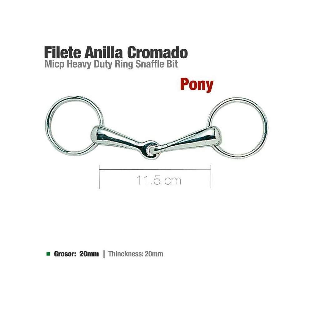 Filete anilla cromado pony 21522 11.5cm