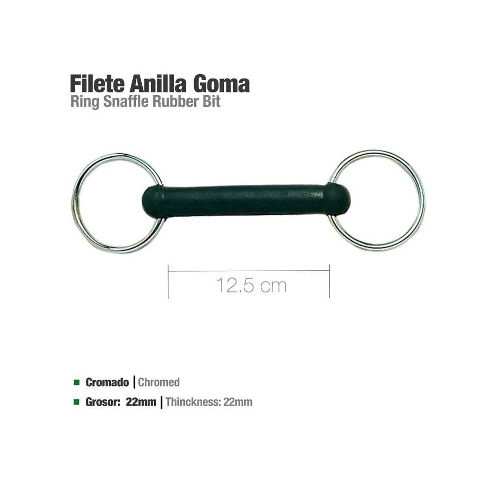 Filete anilla goma cromado 25330rmi 12.5cm