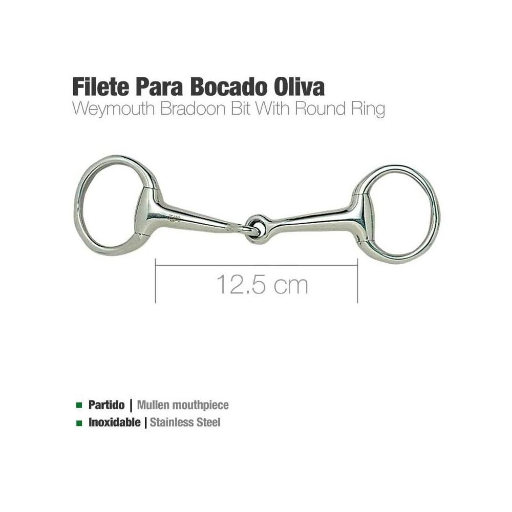 Filete para bocado oliva inox 219511