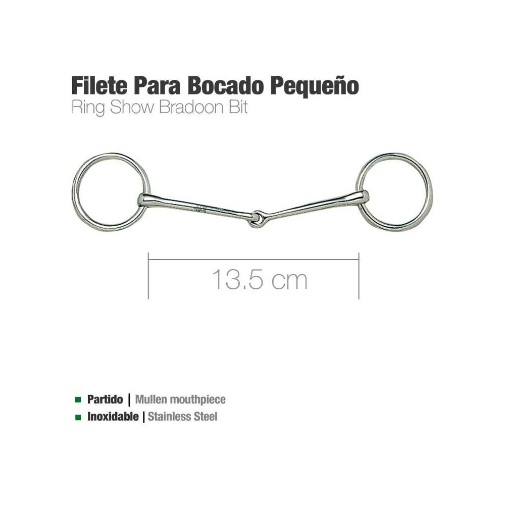 Filete para bocado inox pequeño 25540