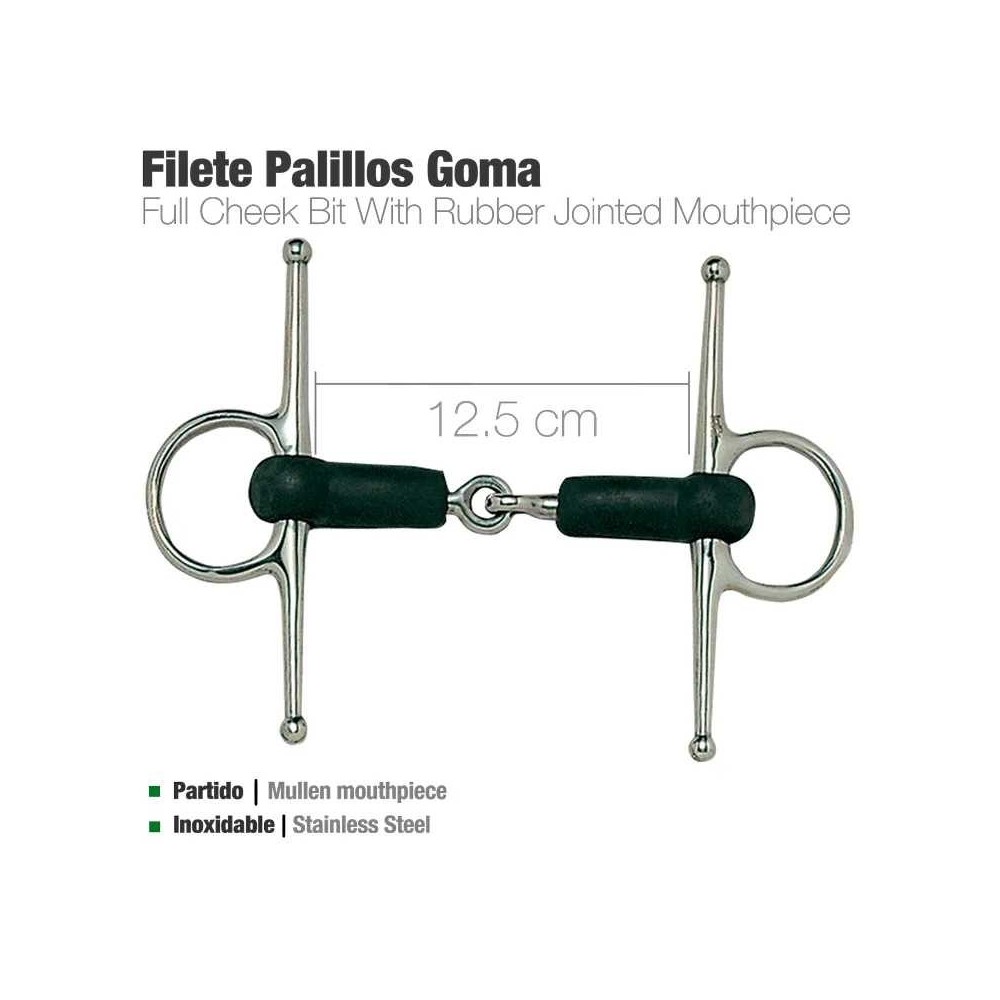 Filete palillos goma inox 215381r  12.5cm