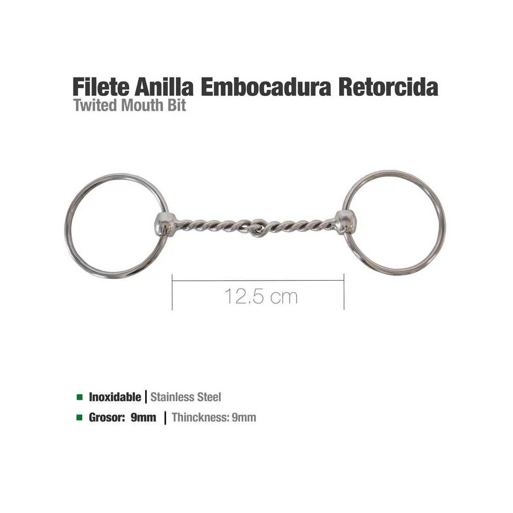 Filete anilla embocadura retorcida 255334