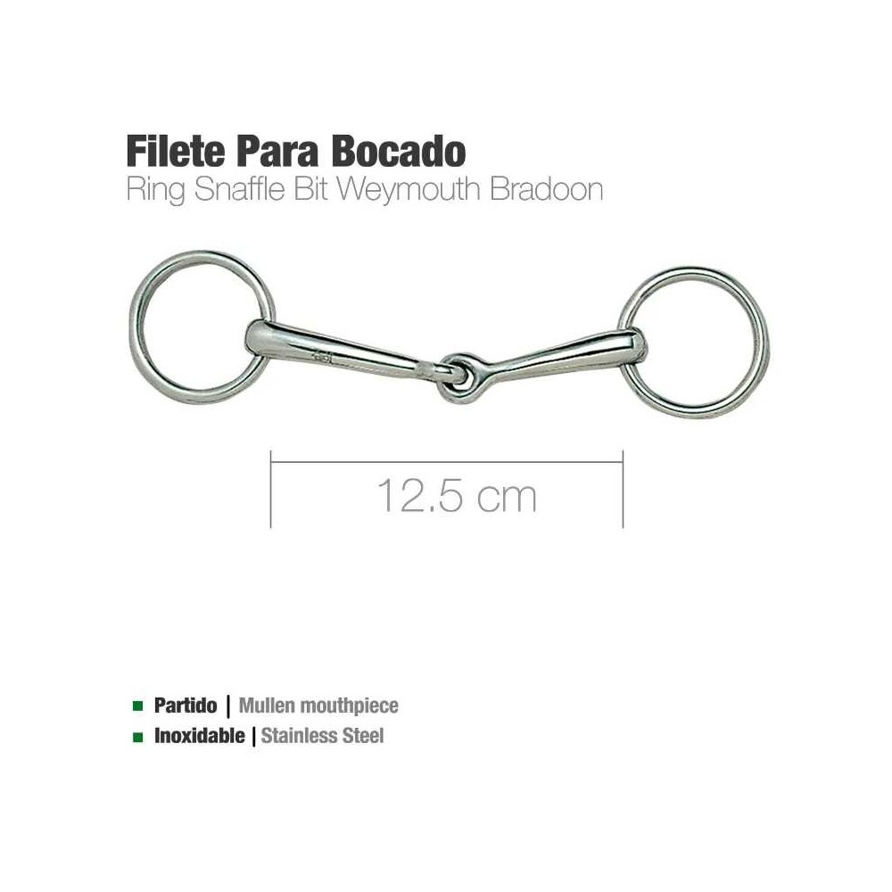 Filete para bocado inox 212402