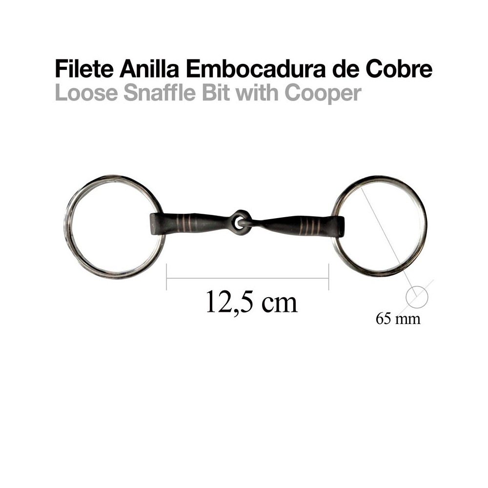 Filete anilla embocadura cobre 65mm x 12.5cm