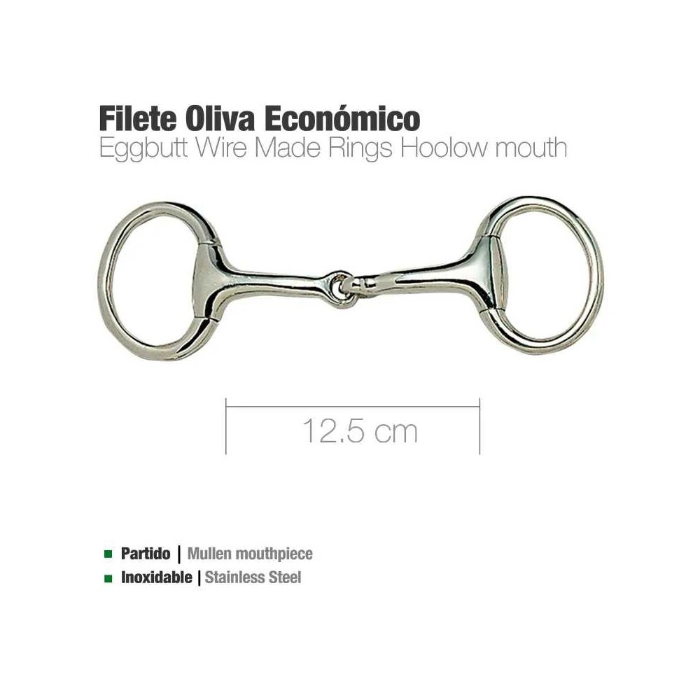 Filete oliva inox económico 215309c 12.5cm