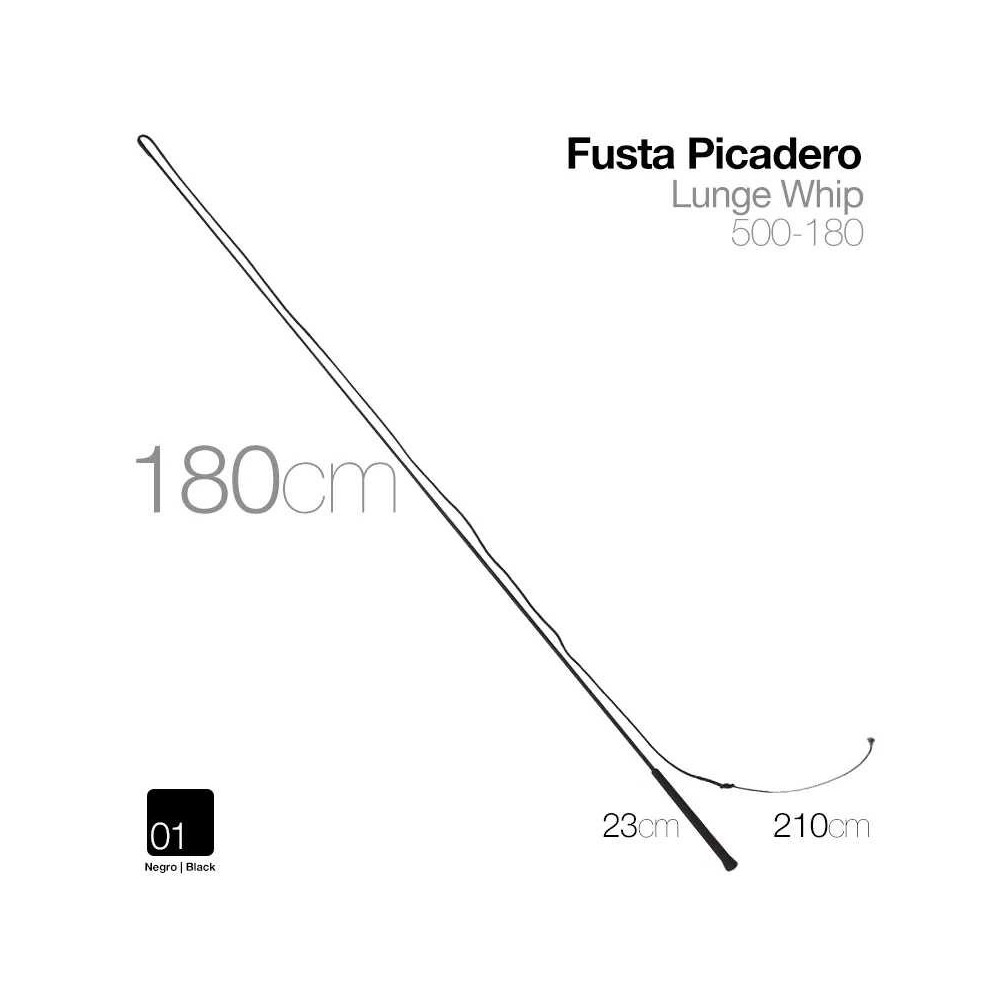 Fusta picadero 500-180 negro 180cm