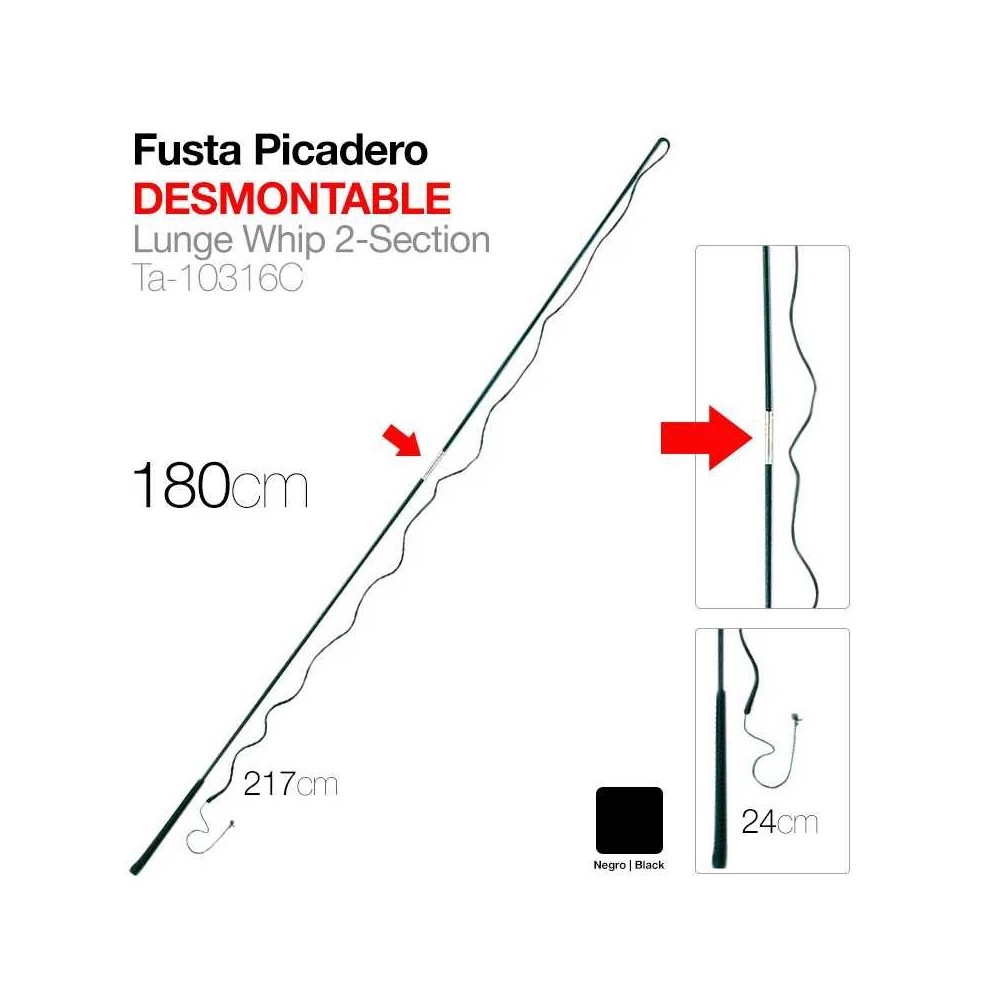 Fusta picadero desmontable  180cm