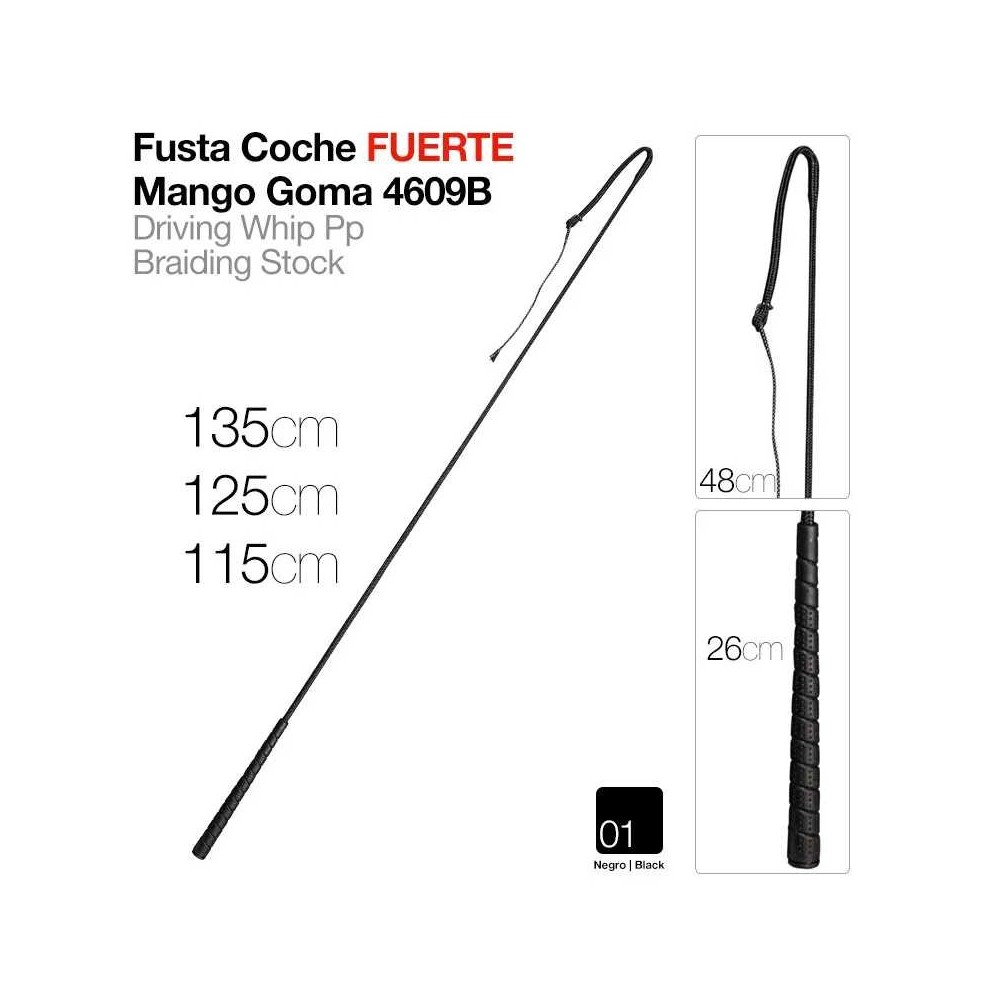 Fusta coche fuerte mango goma 4609b negro