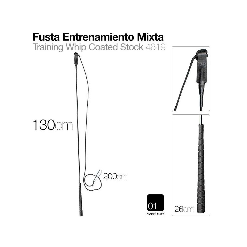 Fusta entrenamiento mixta 4619 negro 130cm