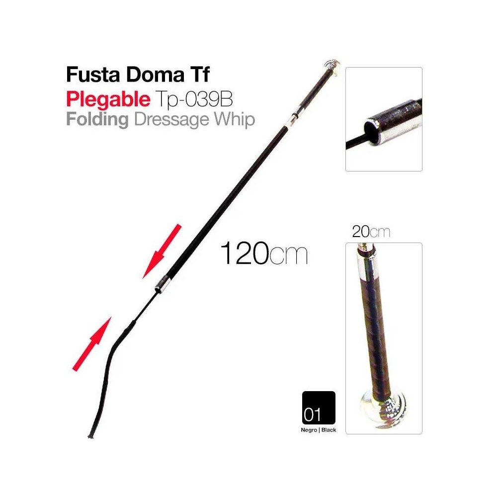 Fusta doma tf plegable tp-039b negro 120cm