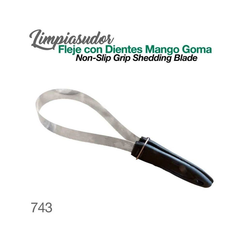 Limpiasudor fleje con dientes mango goma 743