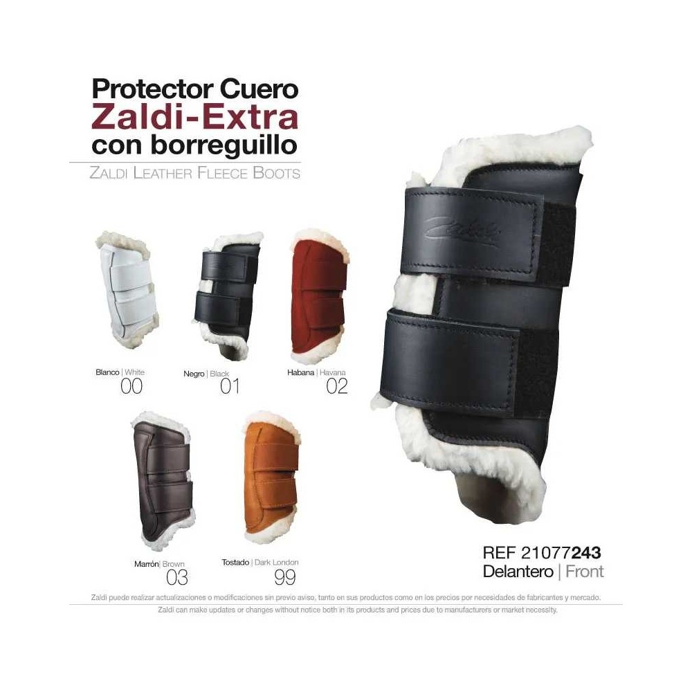 Protector zaldi extra cuero borreguillo mano