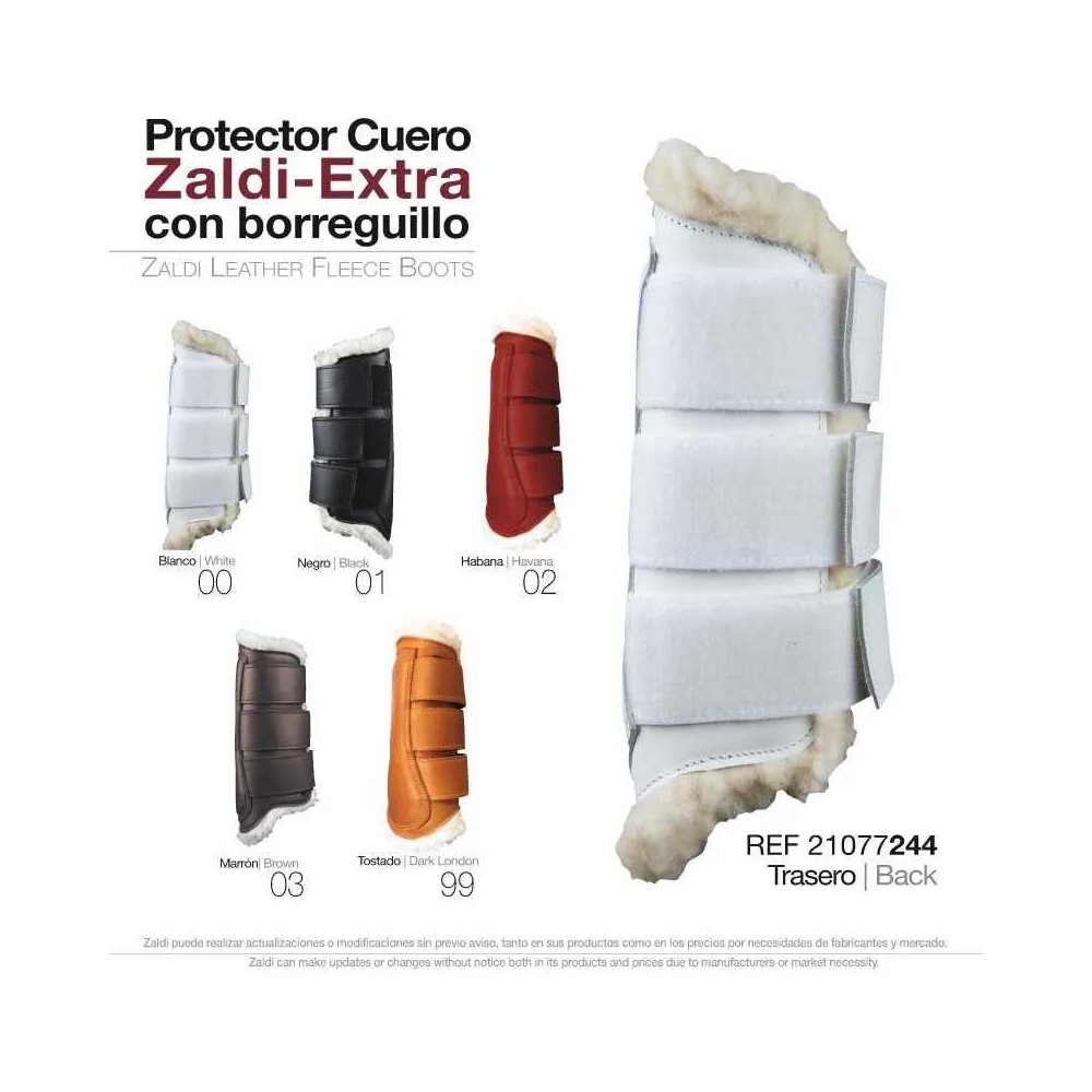 Protector zaldi extra cuero borreguillo pie