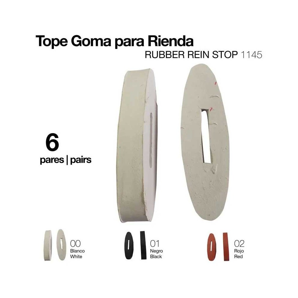 Tope goma para rienda 1145 6 pares