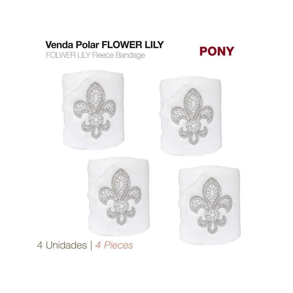 Venda polar flower lily 4 unidades blanco