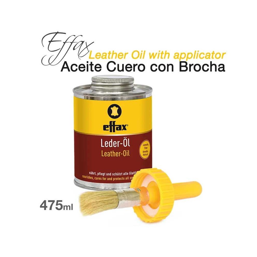 Effax aceite cuero lederol con brocha 475ml