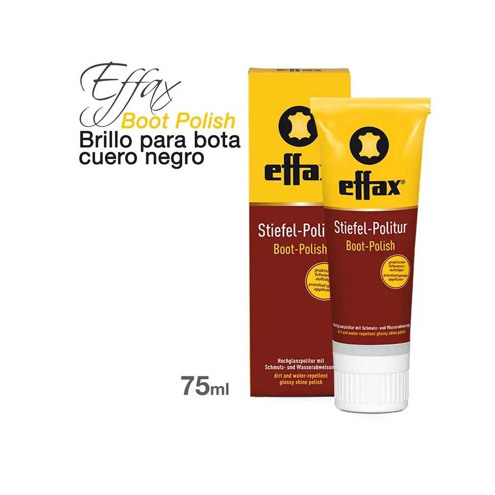 Effax brillo para bota cuero negro boot polish 75m