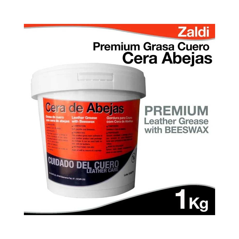 Zaldi premium grasa cuero cera abejas 1kg