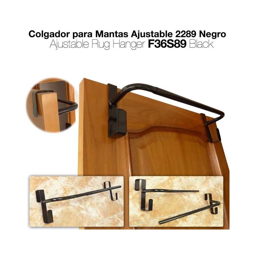 Colgador para mantas ajustable 2289 negro