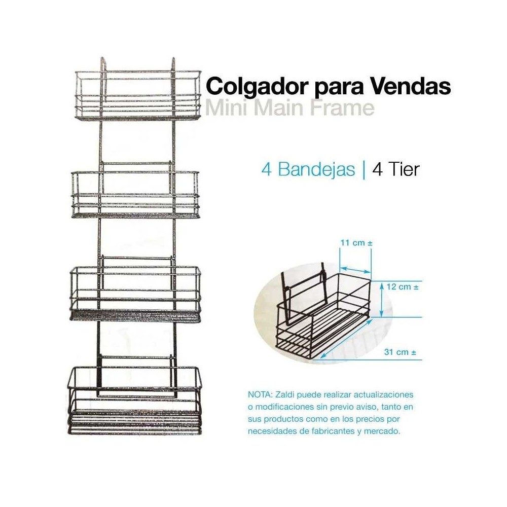 Colgador para vendas 4 bandejas 244298