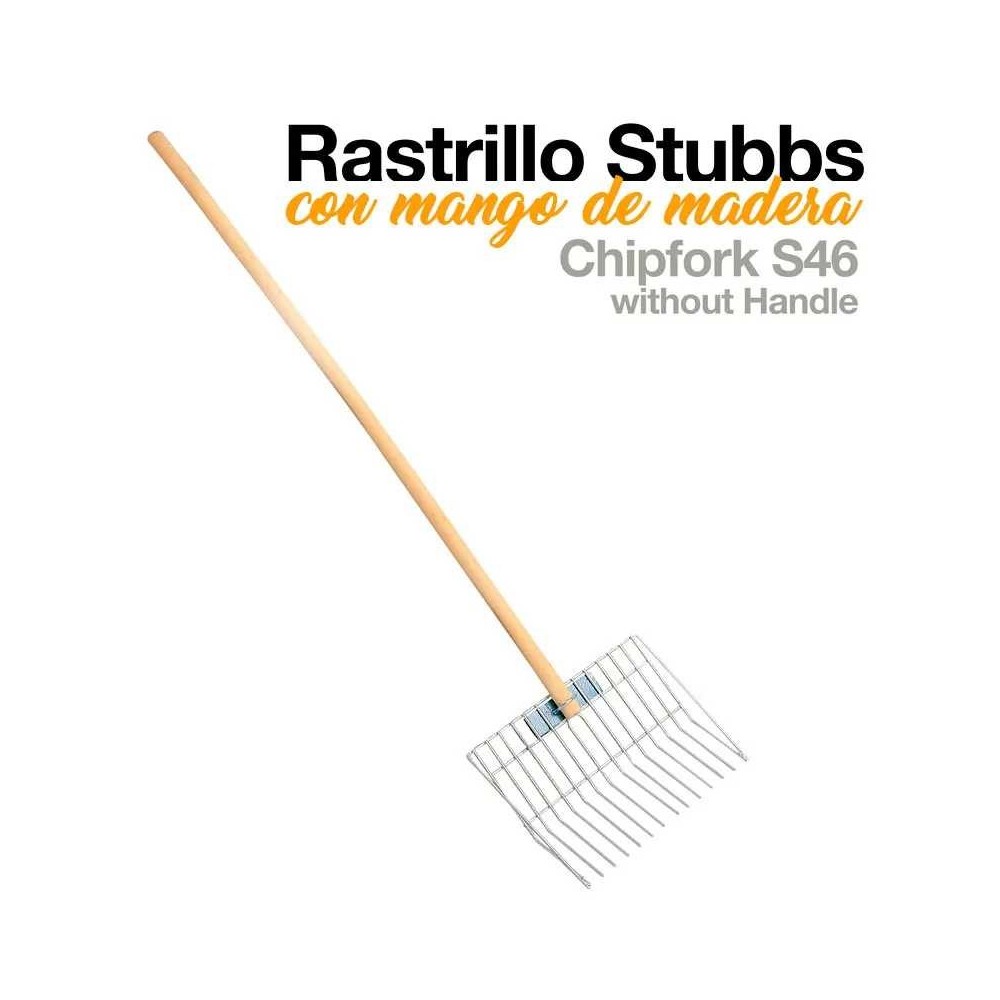 Rastrillo con mango madera stubbs s46