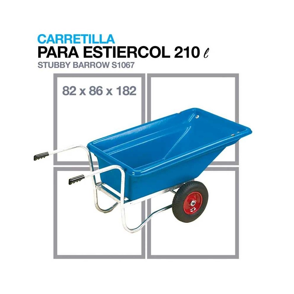 Carretilla para estiercol s1067 82x86x182cm 210l