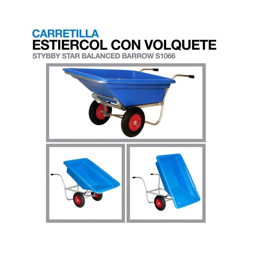 Carretilla estiercol con volquete s1066 86x182x86