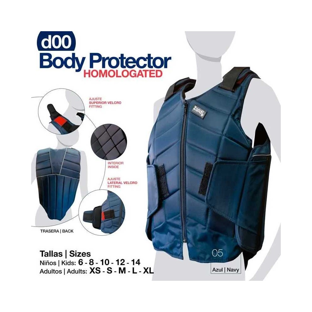 Protector body homologado d00 azul