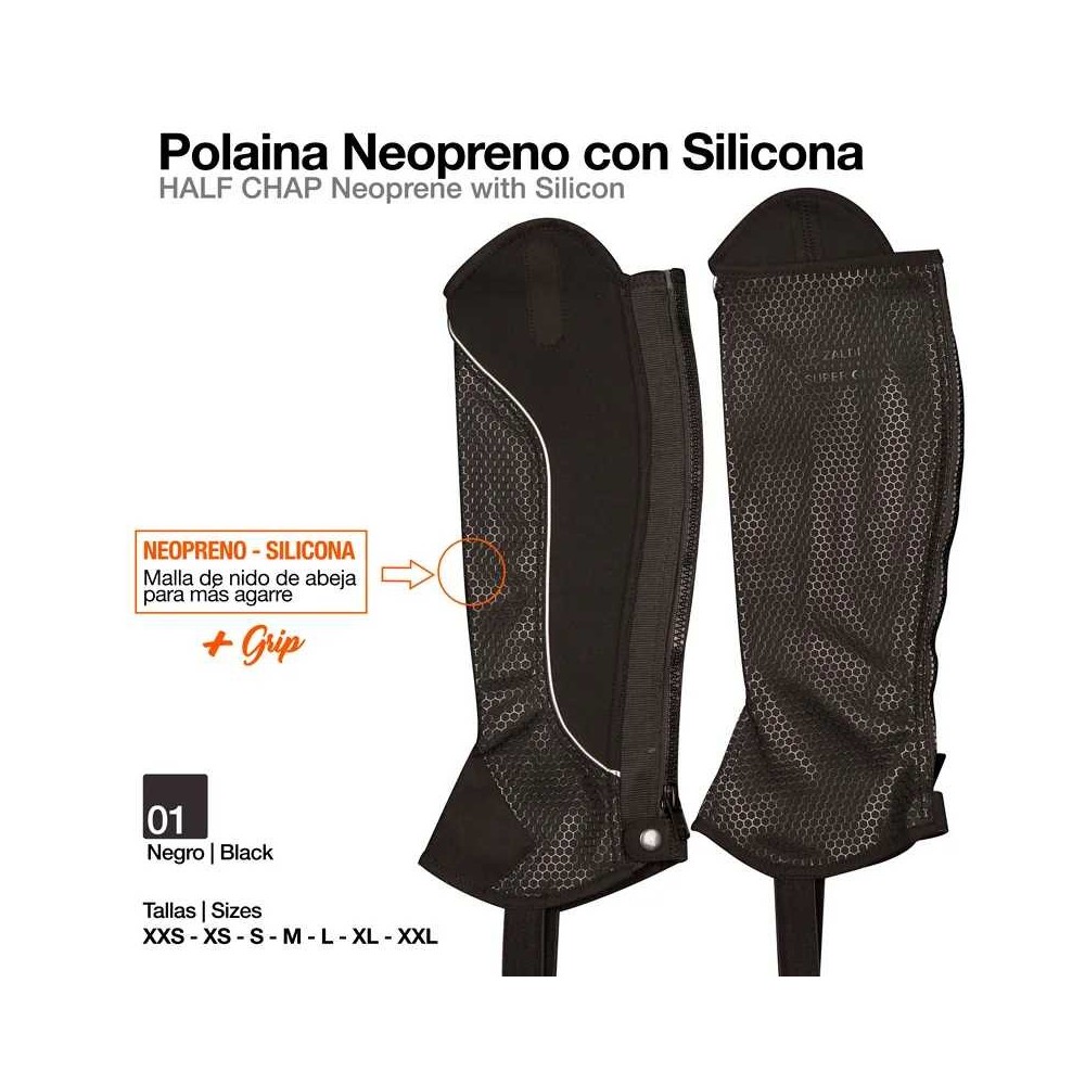 Polaina neopreno con silicona negro