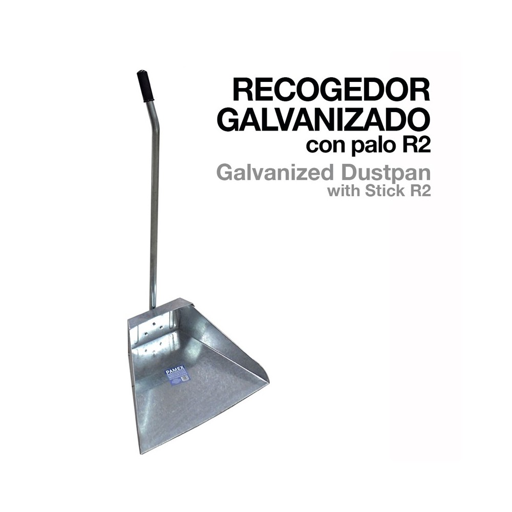 Recogedor galvanizado con palo r2