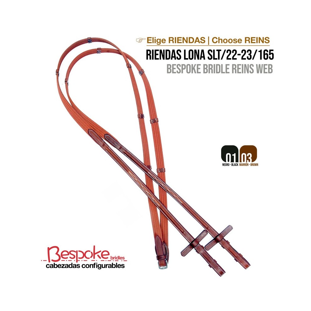 Cabezada configurable riendas lona slt/22-23/165