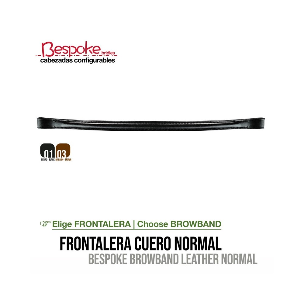 Cabezada configurable frontalera cuero normal