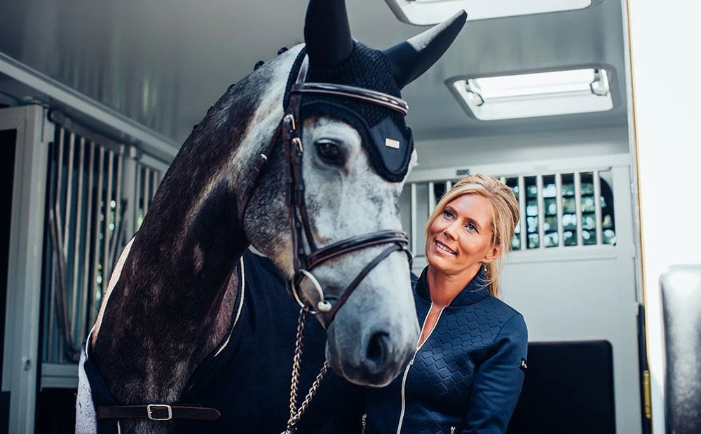 OREJERAS PADDED BLACK SILVER EQUESTRIAN STOCKHOLM