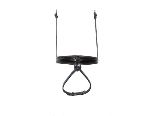 MUSEROLA ANCHA DE CHAROL MARRÓN EPONIA