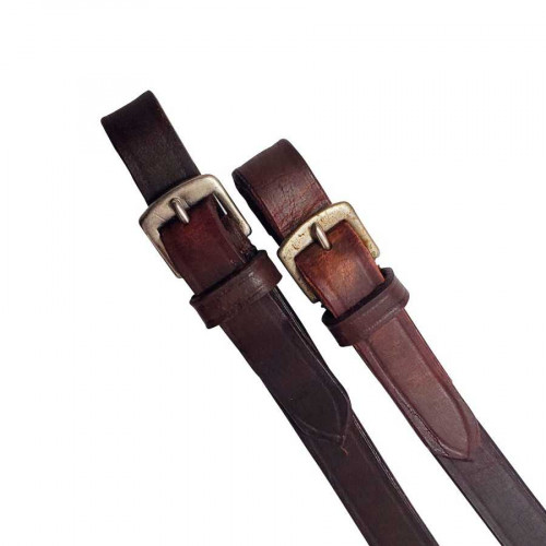 Riendas inglesas lisas color marrÃ³n 2