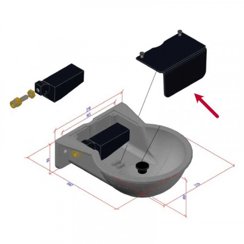 Tapa ABS para bebedero de nivel constante 2